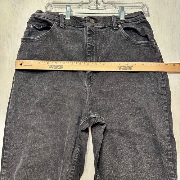 Vintage Riders High Waisted Black Jeans Women’s Size 14 Long USA Made 90s Mom - Picture 3 of 12